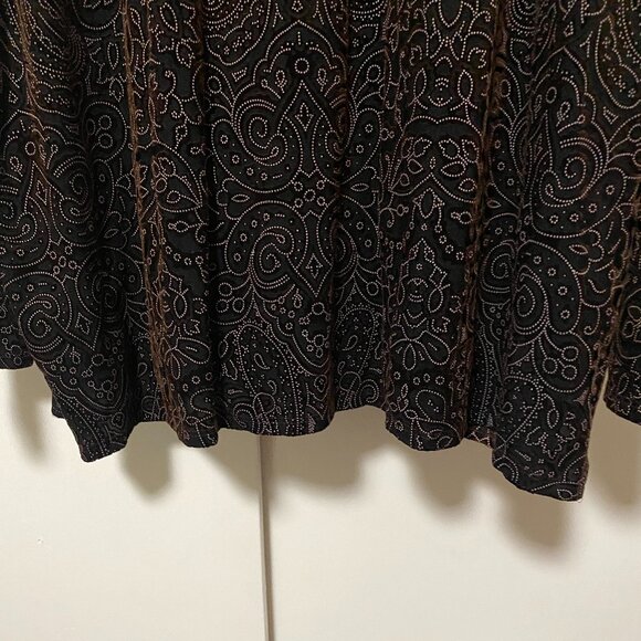 NWT - Dialogue long sleeve, brown tunic w/gold designs, size 3X - Picture 6 of 13